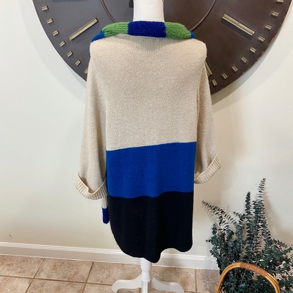 Style & Co, Plus Size 2X Sweater V-Neck tricolor Knit Long - Picture 9 of 12